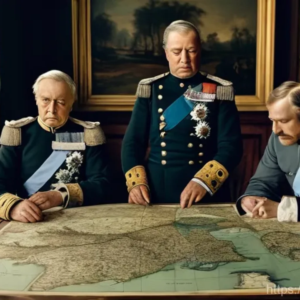 프로이센의 군사 개혁 - **Prompt 1: The Dawn of Prussian Resilience**
"A somber, overcast historical painting style imag...