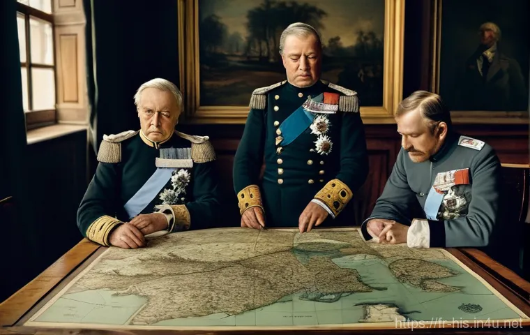 프로이센의 군사 개혁 - **Prompt 1: The Dawn of Prussian Resilience**
    "A somber, overcast historical painting style imag...