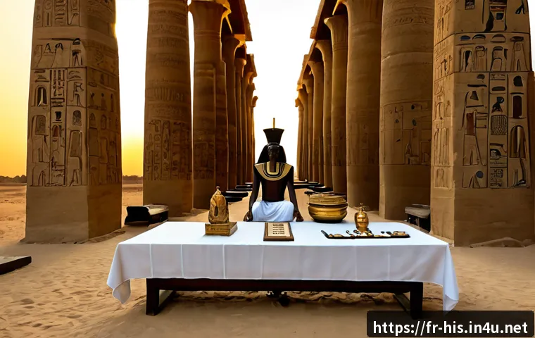 Home 17 고대 이집트 파라오들의 정책 - Photorealistic ancient Egyptian pharaoh seated in a grand sandstone council chamber, calmly reviewin...